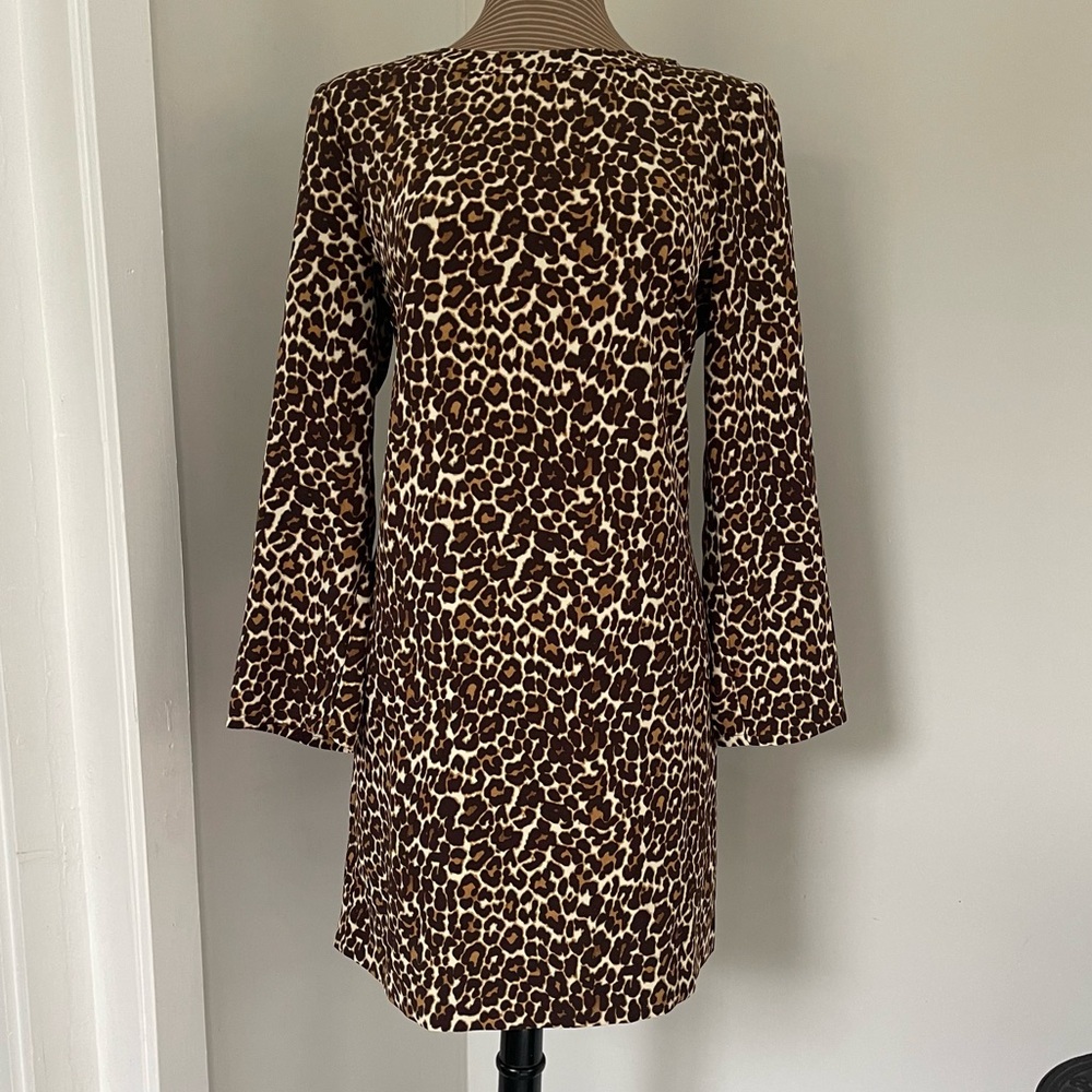 J. Crew Leopard Print Sheath Dress size 10 EUC